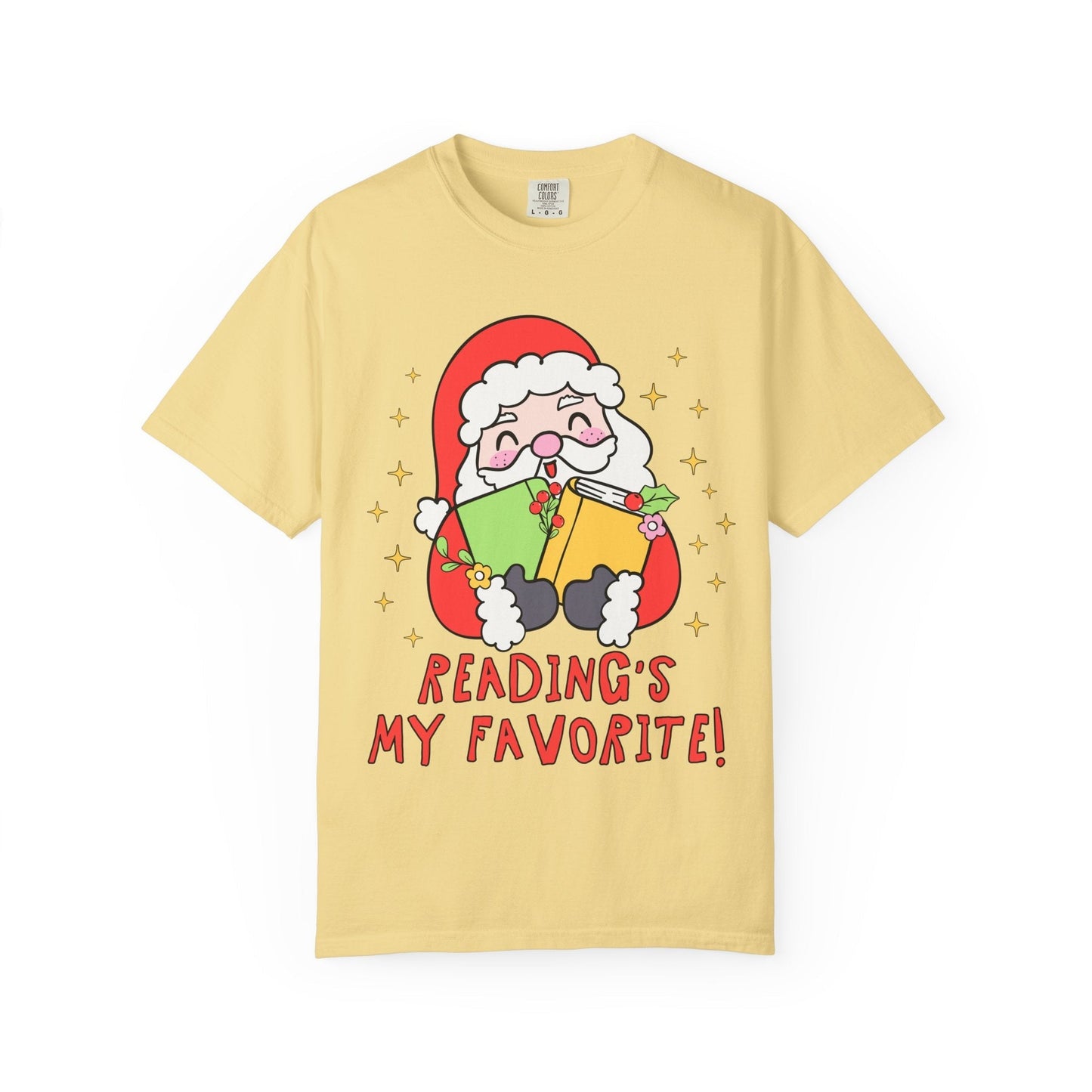 Reading's My Favorite Santa Tee