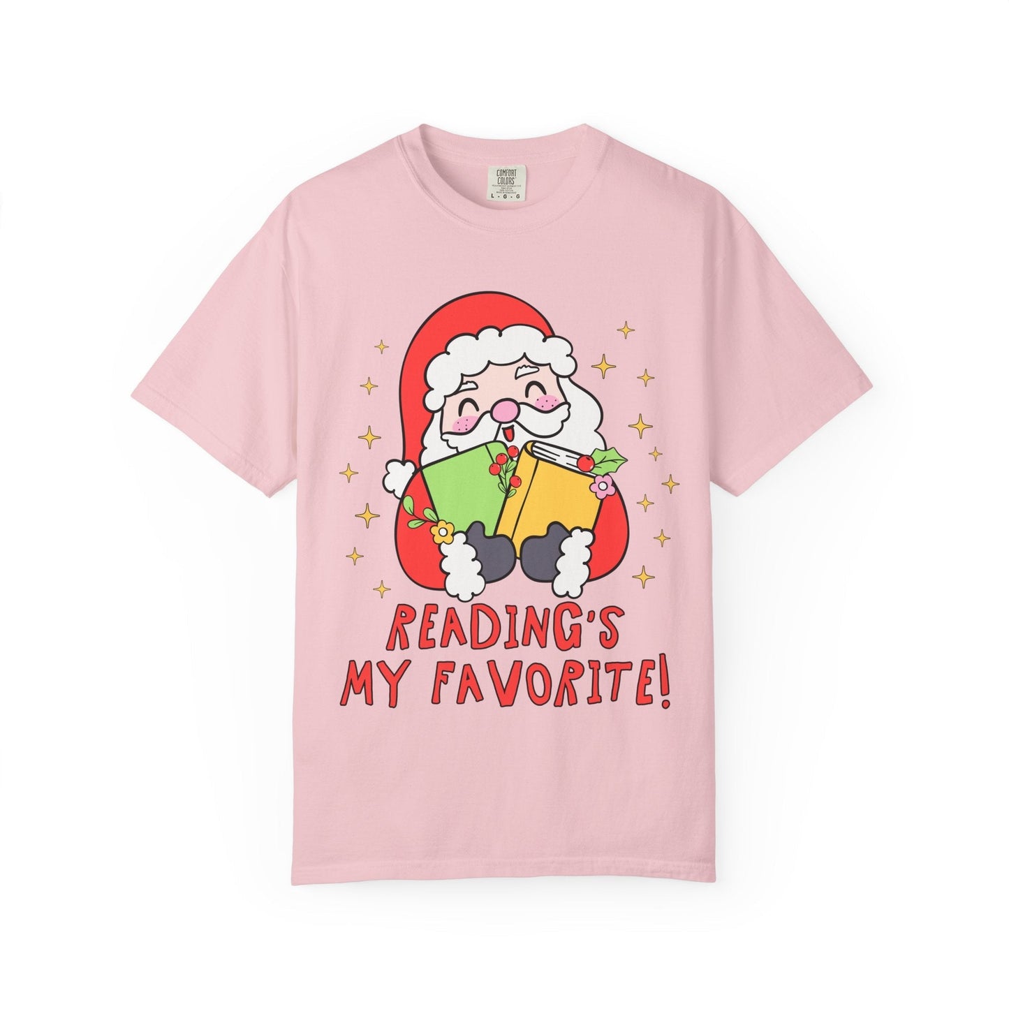 Reading's My Favorite Santa Tee