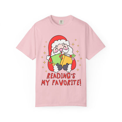 Reading's My Favorite Santa Tee