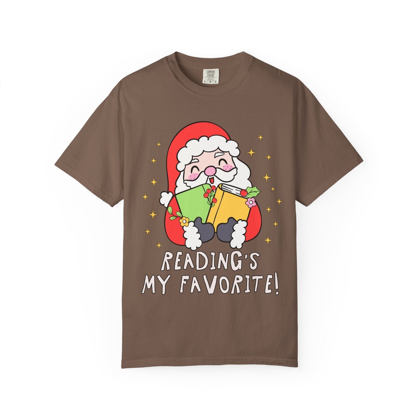 Reading's My Favorite Santa Tee