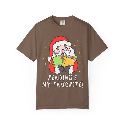 Reading's My Favorite Santa Tee