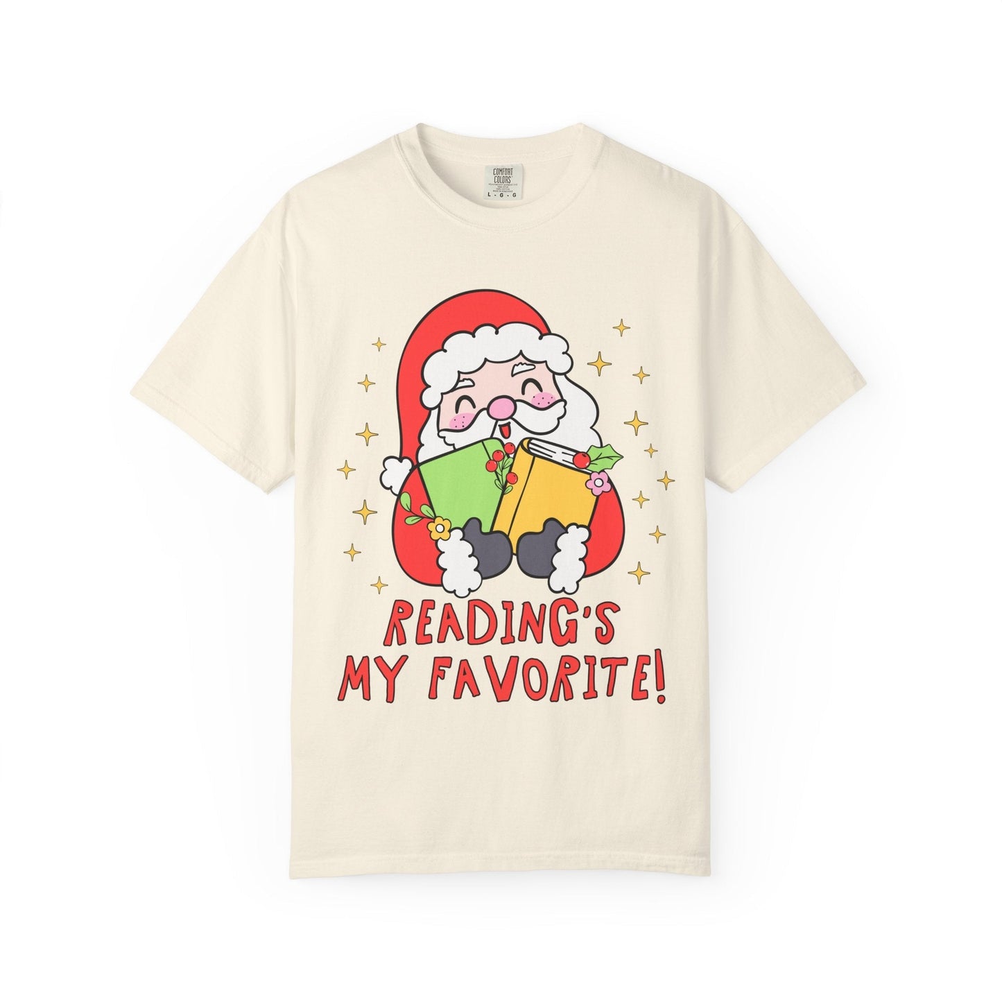 Reading's My Favorite Santa Tee