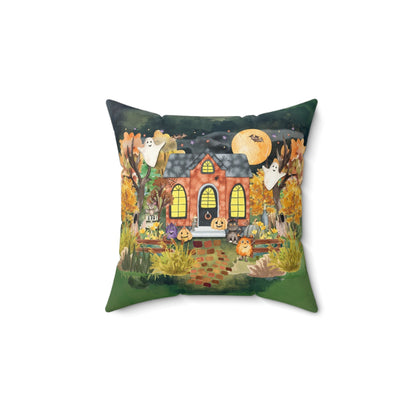 Retro Halloween Pillow with Cute Ghosts and Monsters | Halloween Gift for Mom