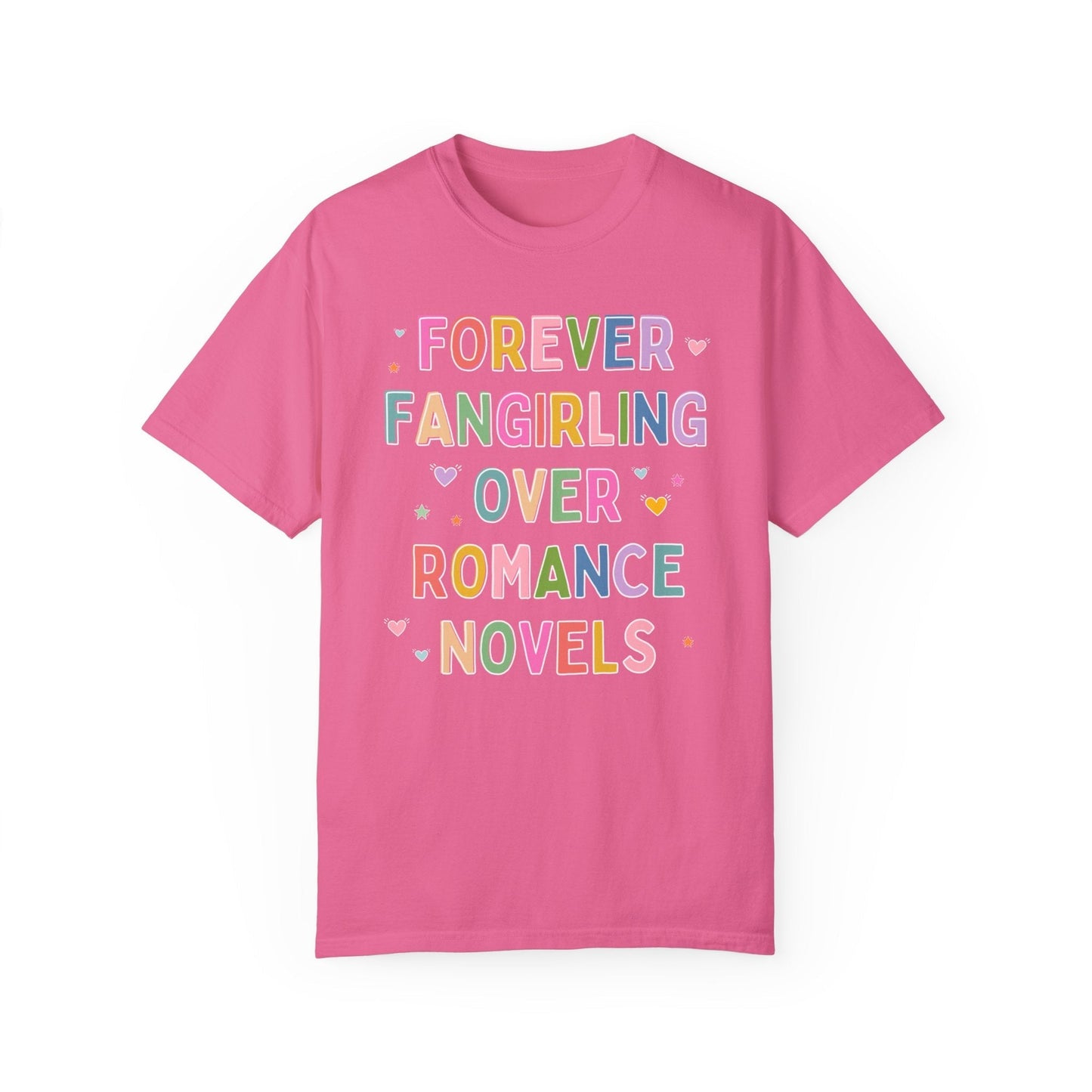 Romance Reader Book Lover Tee Shirt with Hearts