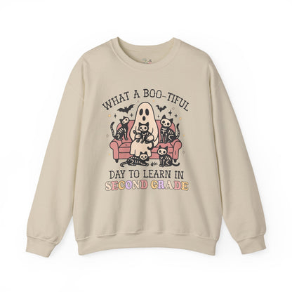 Second Grade Halloween Teacher Sweatshirt