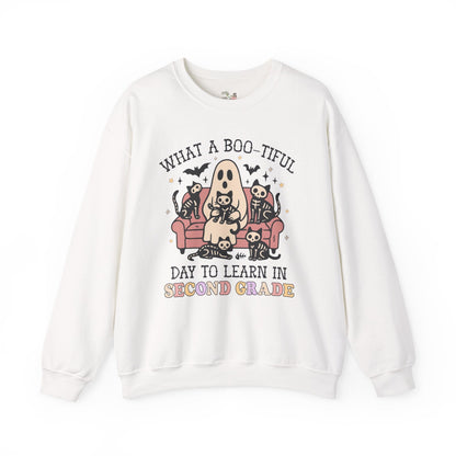 Second Grade Halloween Teacher Sweatshirt