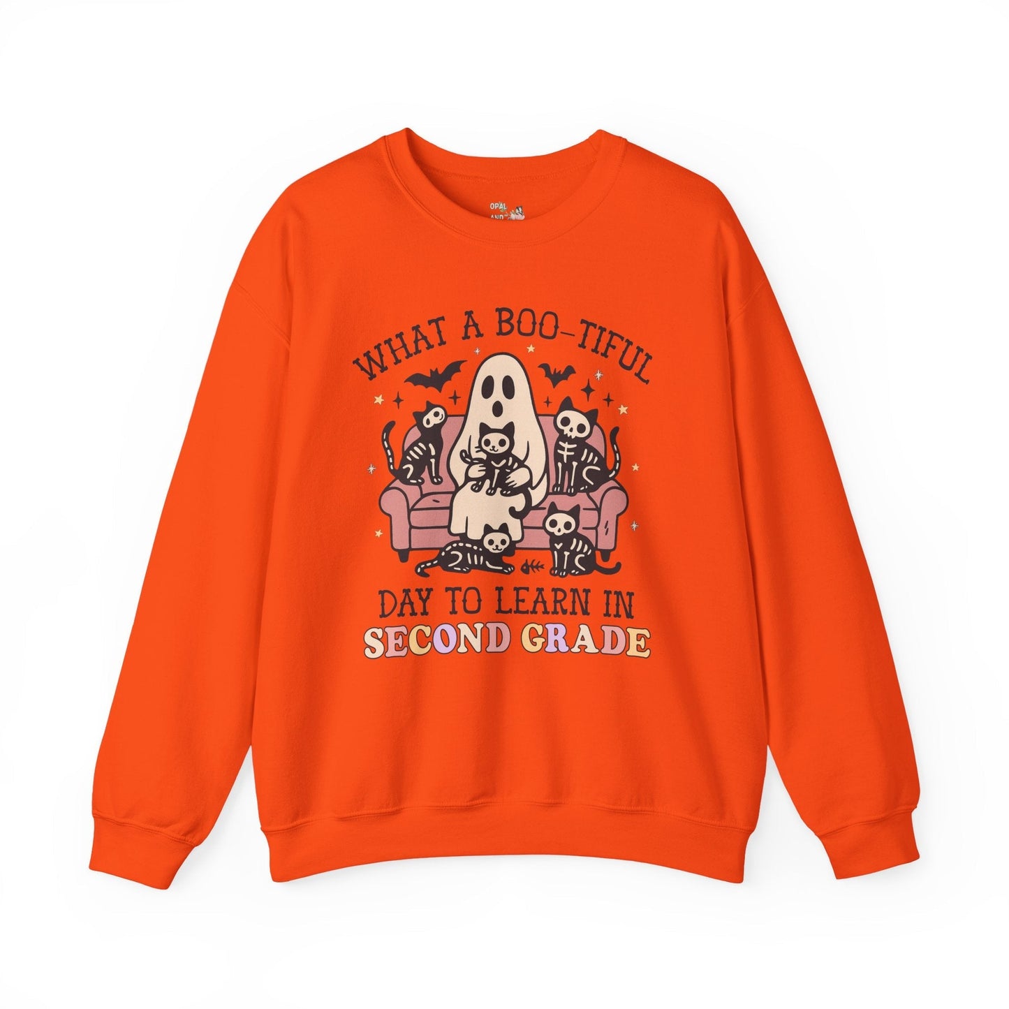 Second Grade Halloween Teacher Sweatshirt
