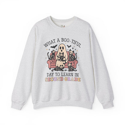 Second Grade Halloween Teacher Sweatshirt