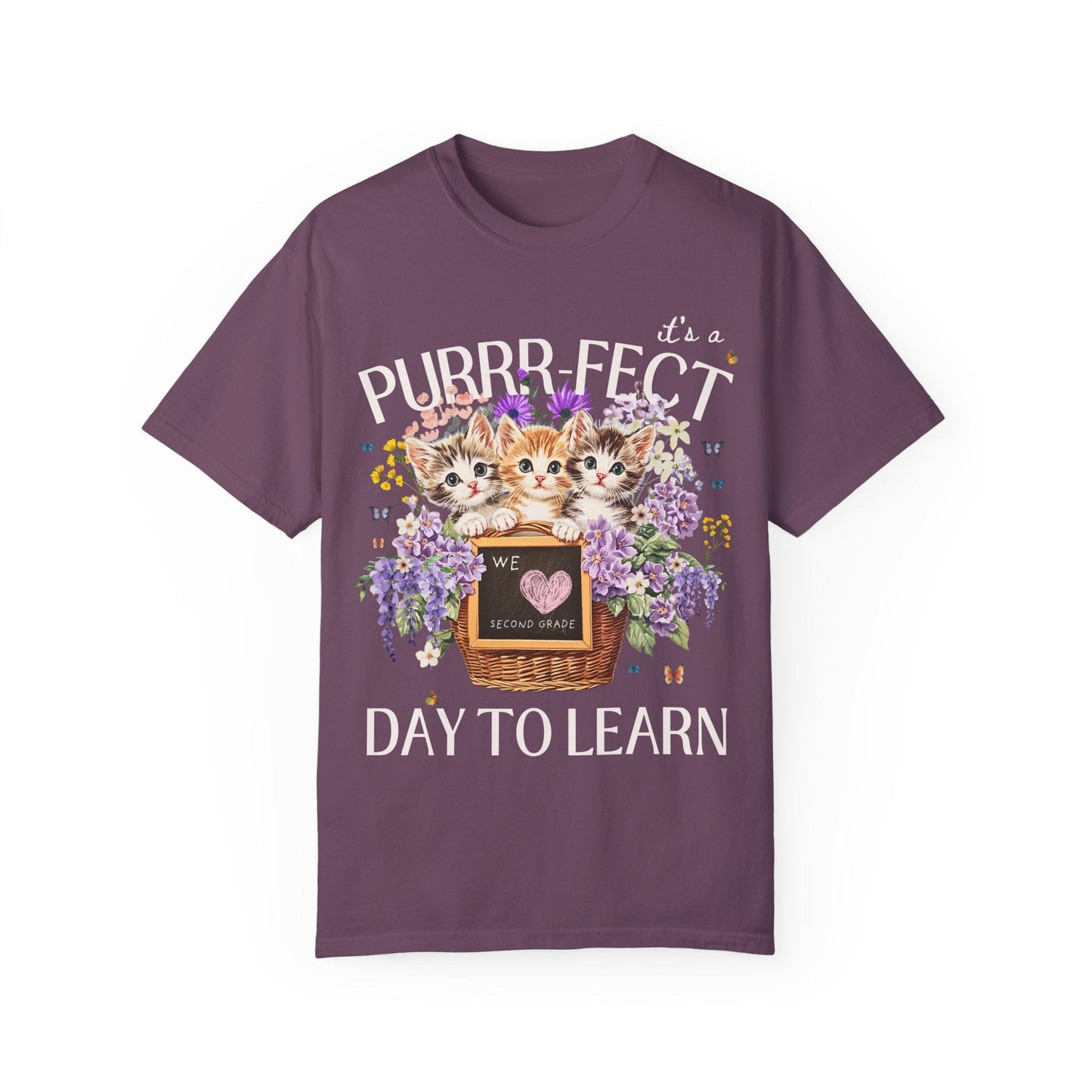Second Grade Teacher Tee Shirt for Cat Moms