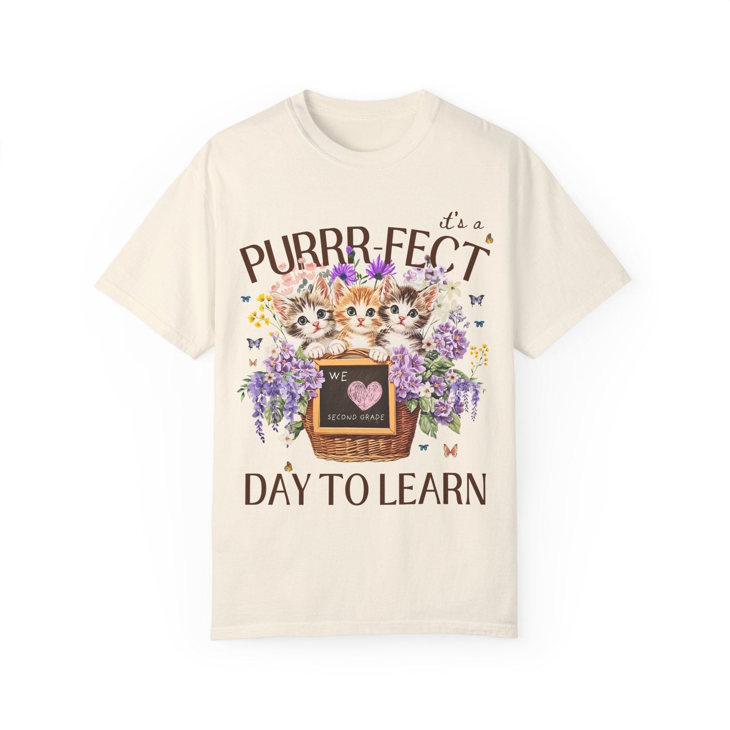 Second Grade Teacher Tee Shirt for Cat Moms