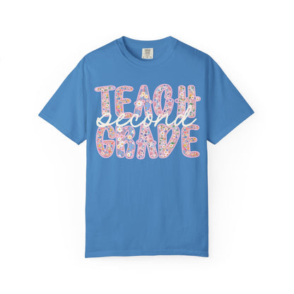 Floral Second Grade Teacher T-Shirt