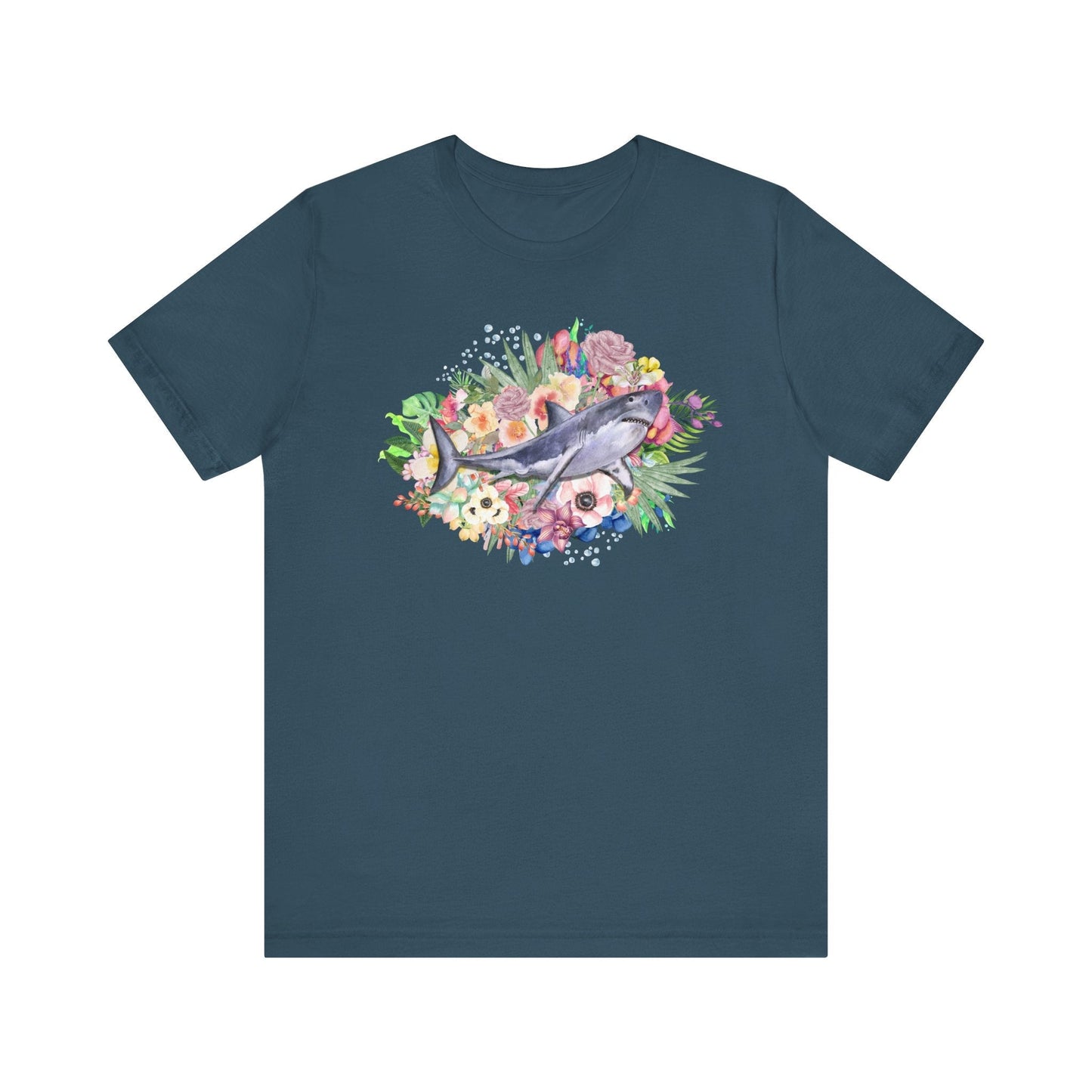Shark T-Shirt: Summer Flowers