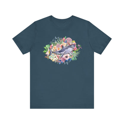 Shark T-Shirt: Summer Flowers