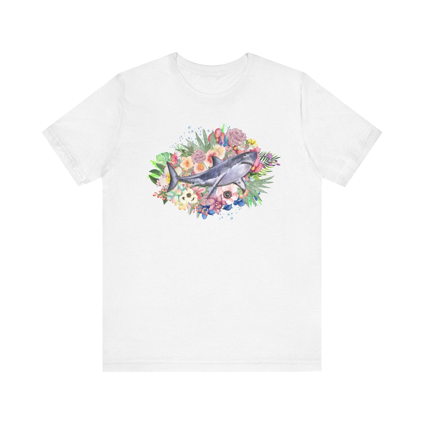 Shark T-Shirt: Summer Flowers