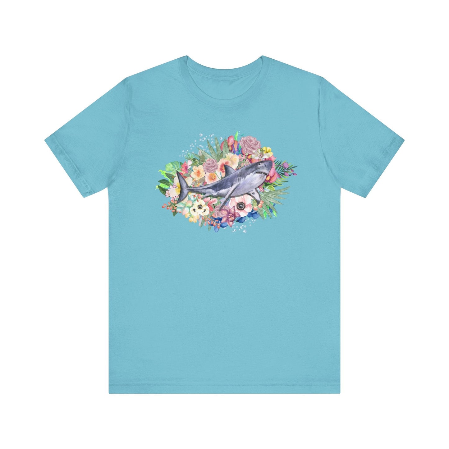 Shark T-Shirt: Summer Flowers