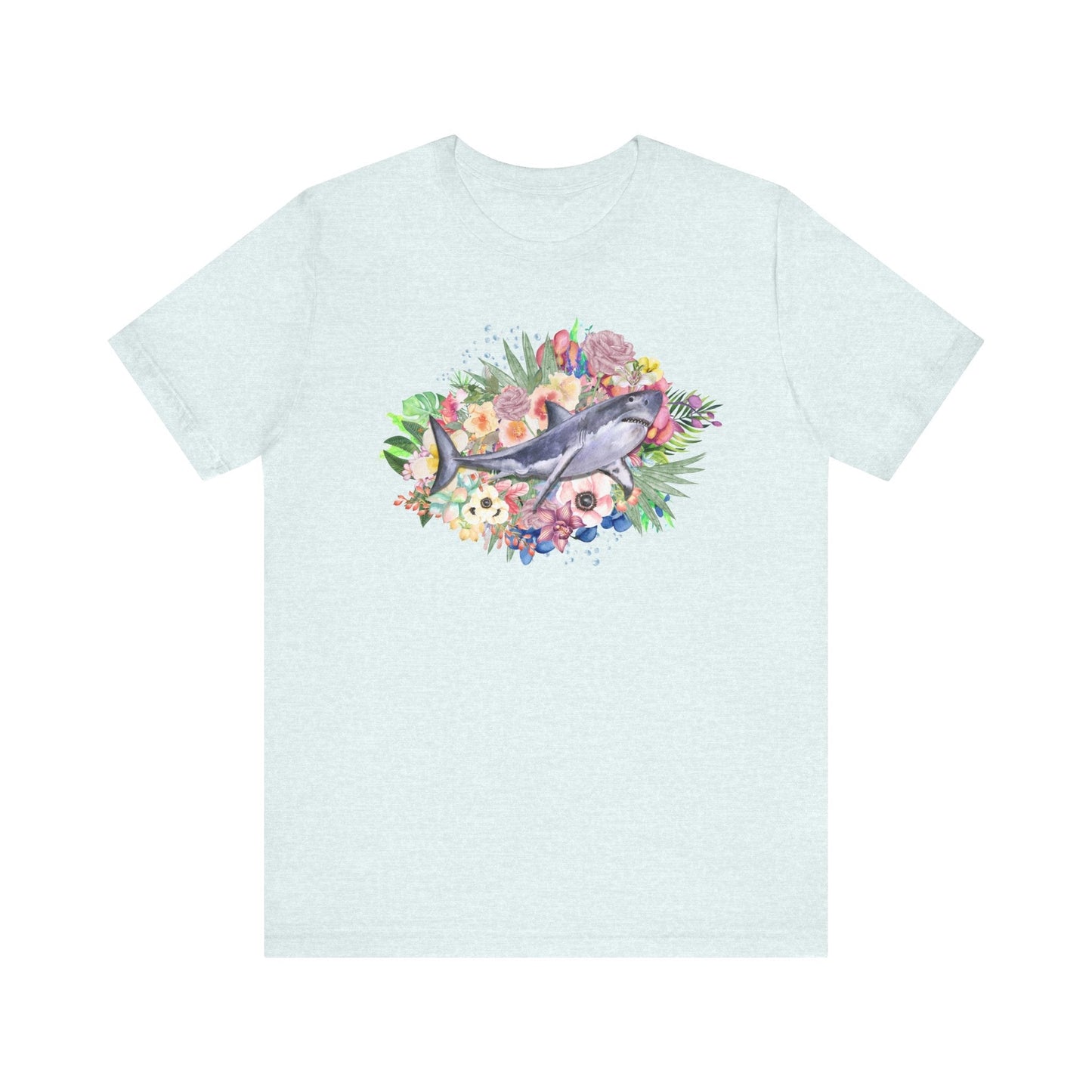 Shark T-Shirt: Summer Flowers