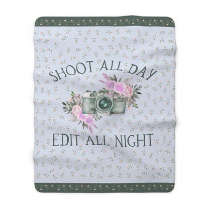 Shoot All Day, Edit All Night | Cozy Photographer Blanket for Her