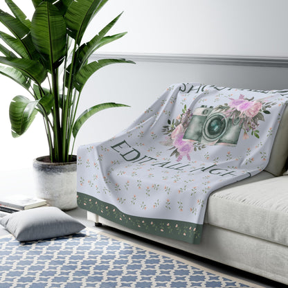 Shoot All Day, Edit All Night | Cozy Photographer Blanket for Her