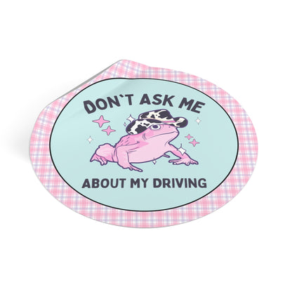 Silly Anxious Driver Sticker