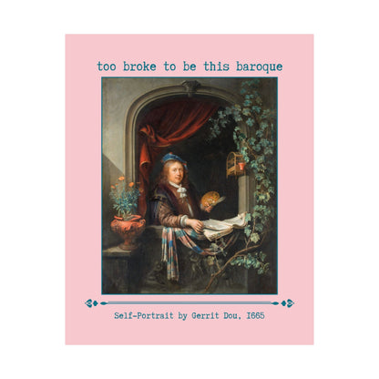Silly Baroque Art History Poster with Painting by Gerrit Dou