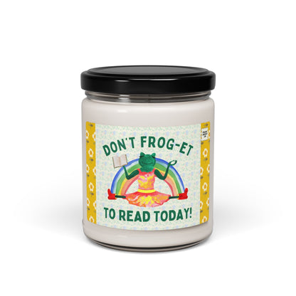 Bookish Frog Candle