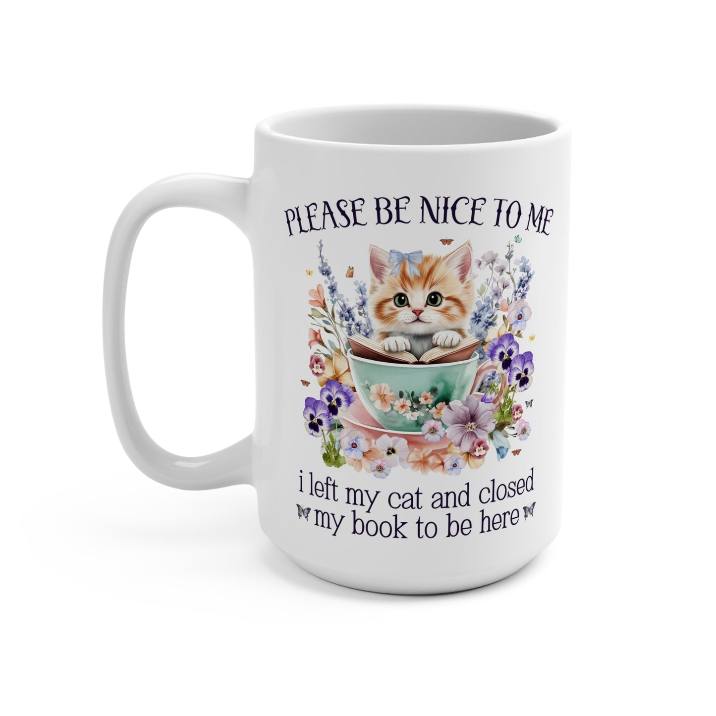 Bookish Cat Mom Mug