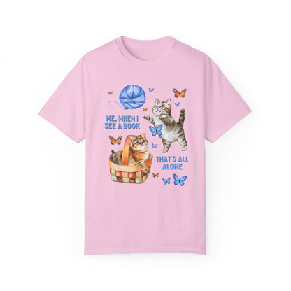 Silly Bookish Cat Tee Shirt