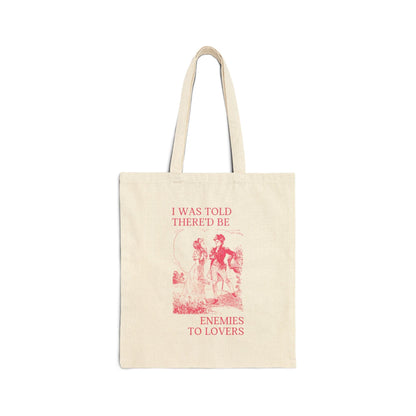 Silly Bookish Tote Bag for Romance Reader: Enemies to Lovers