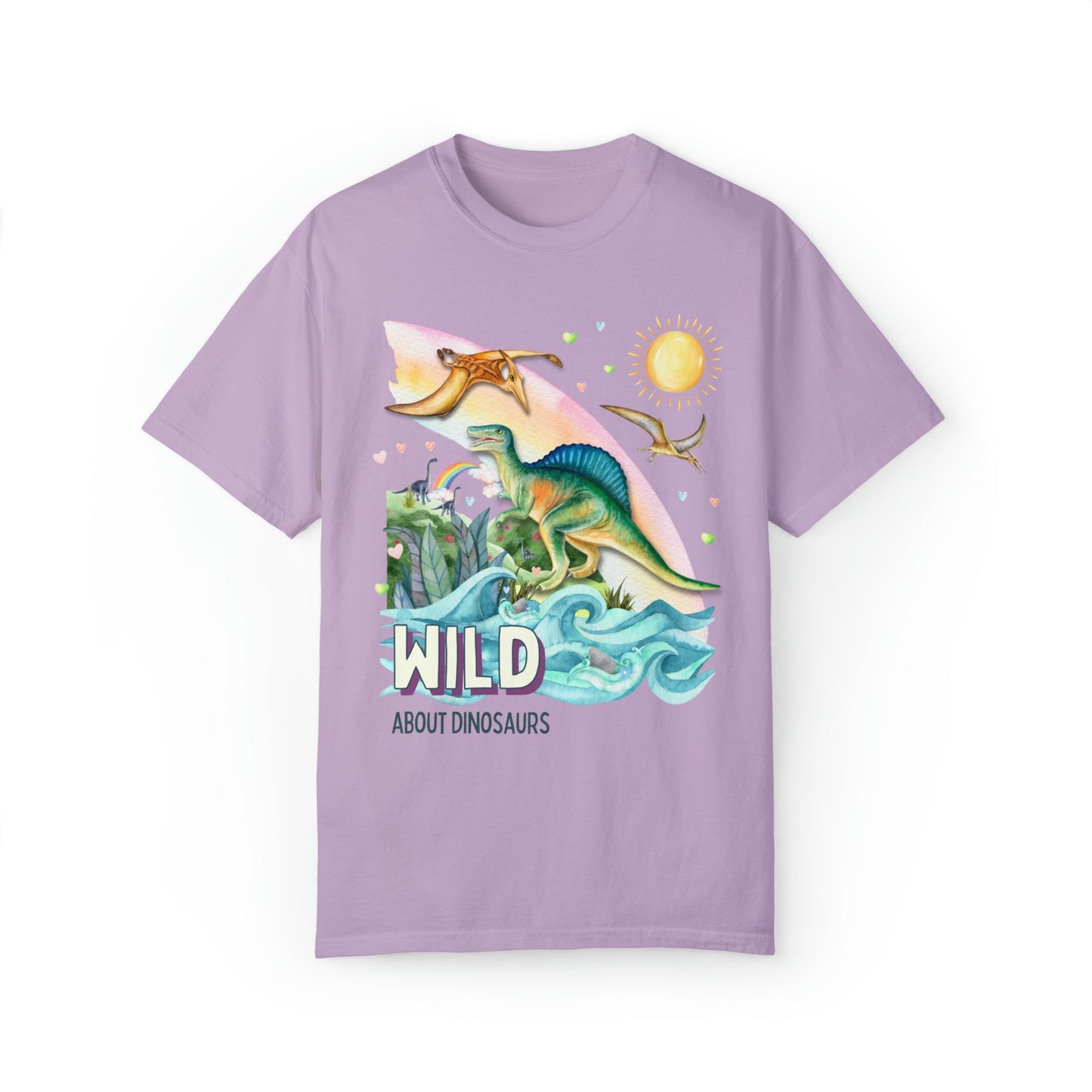 Silly Dinosaur T-Shirt with Hearts: Wild About Dinosaurs