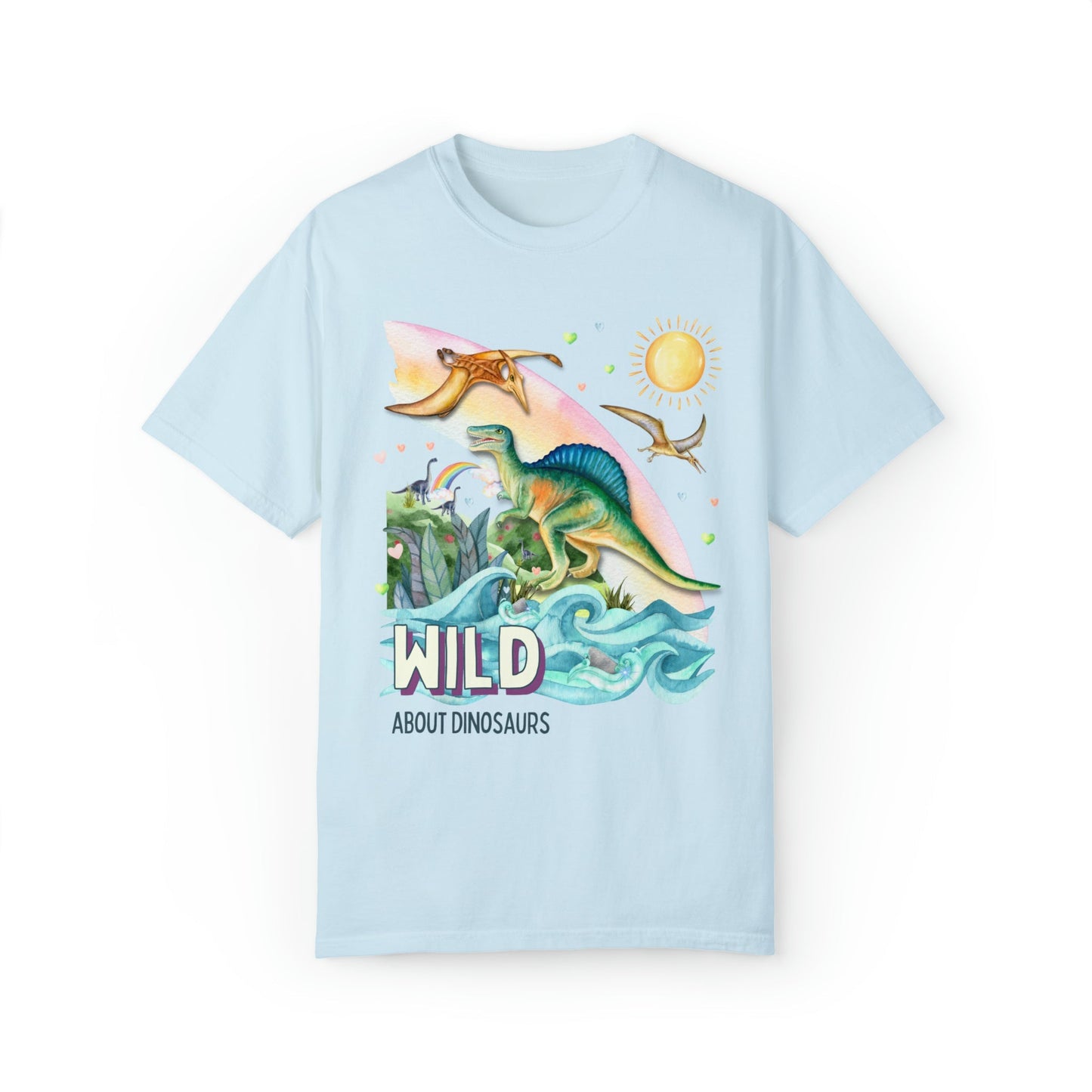 Silly Dinosaur T-Shirt with Hearts: Wild About Dinosaurs