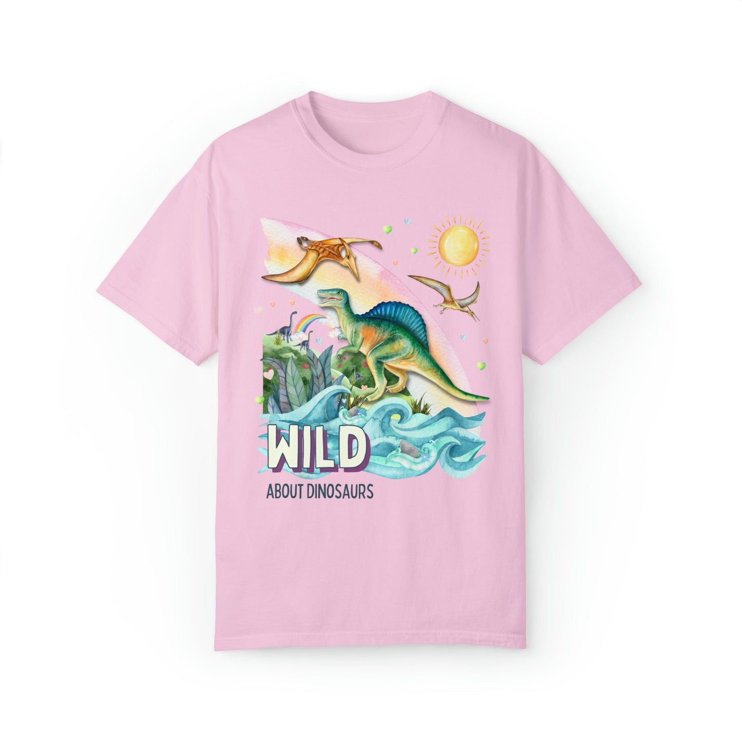 Silly Dinosaur T-Shirt with Hearts: Wild About Dinosaurs