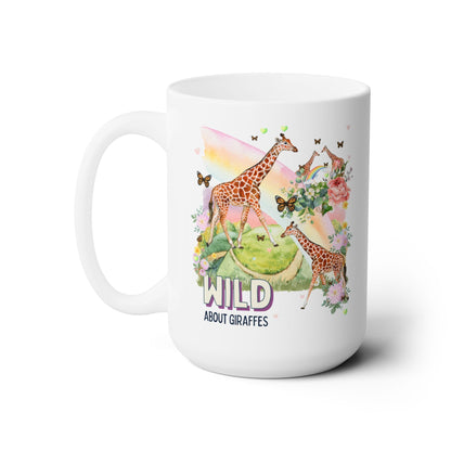 Silly Giraffe Coffee Mug for Animal Lover: Wild About Giraffes