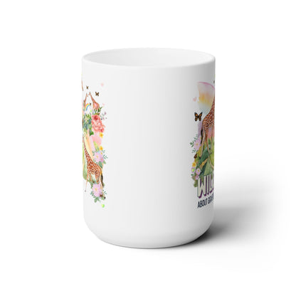 Silly Giraffe Coffee Mug for Animal Lover: Wild About Giraffes