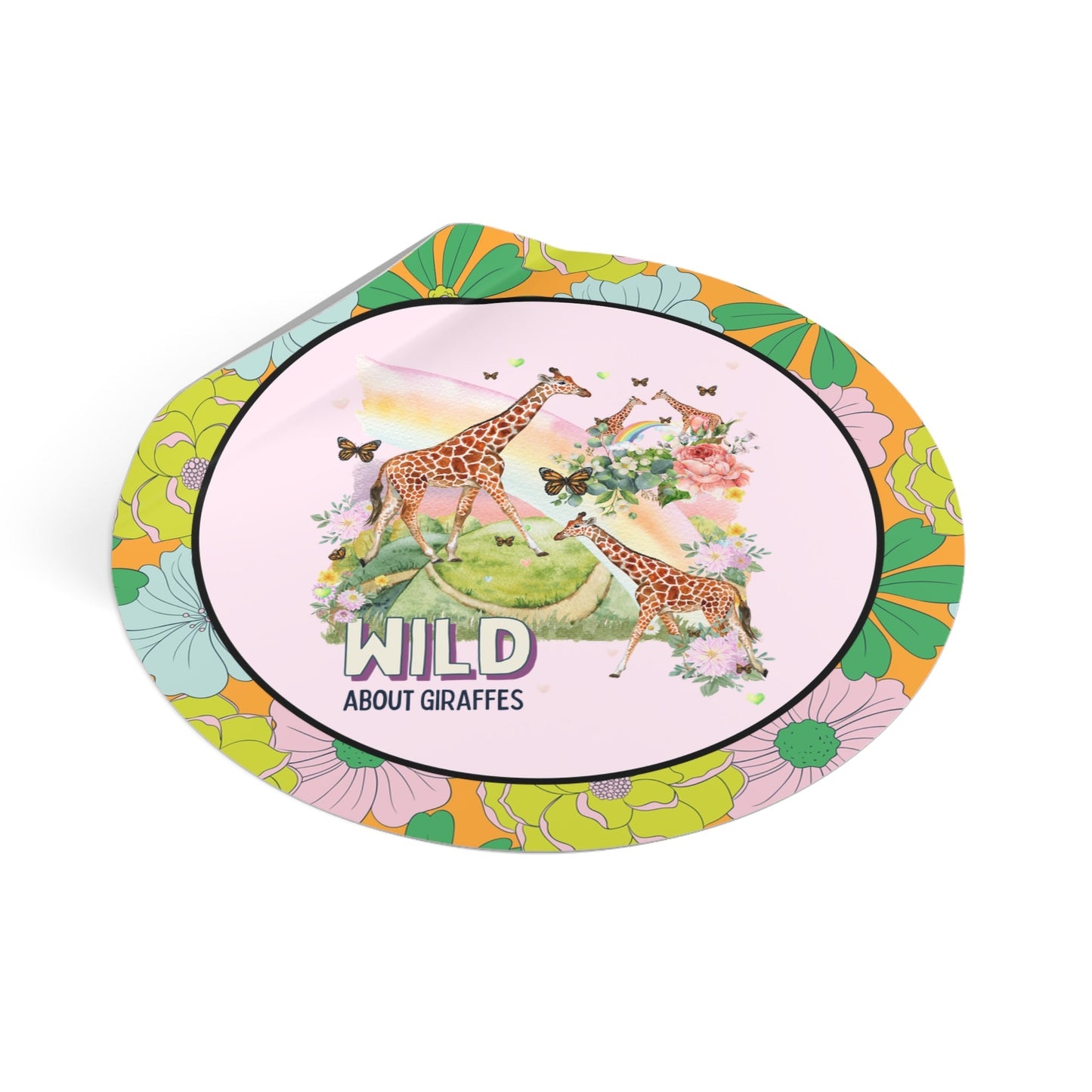 Sticker: Wild About Giraffes