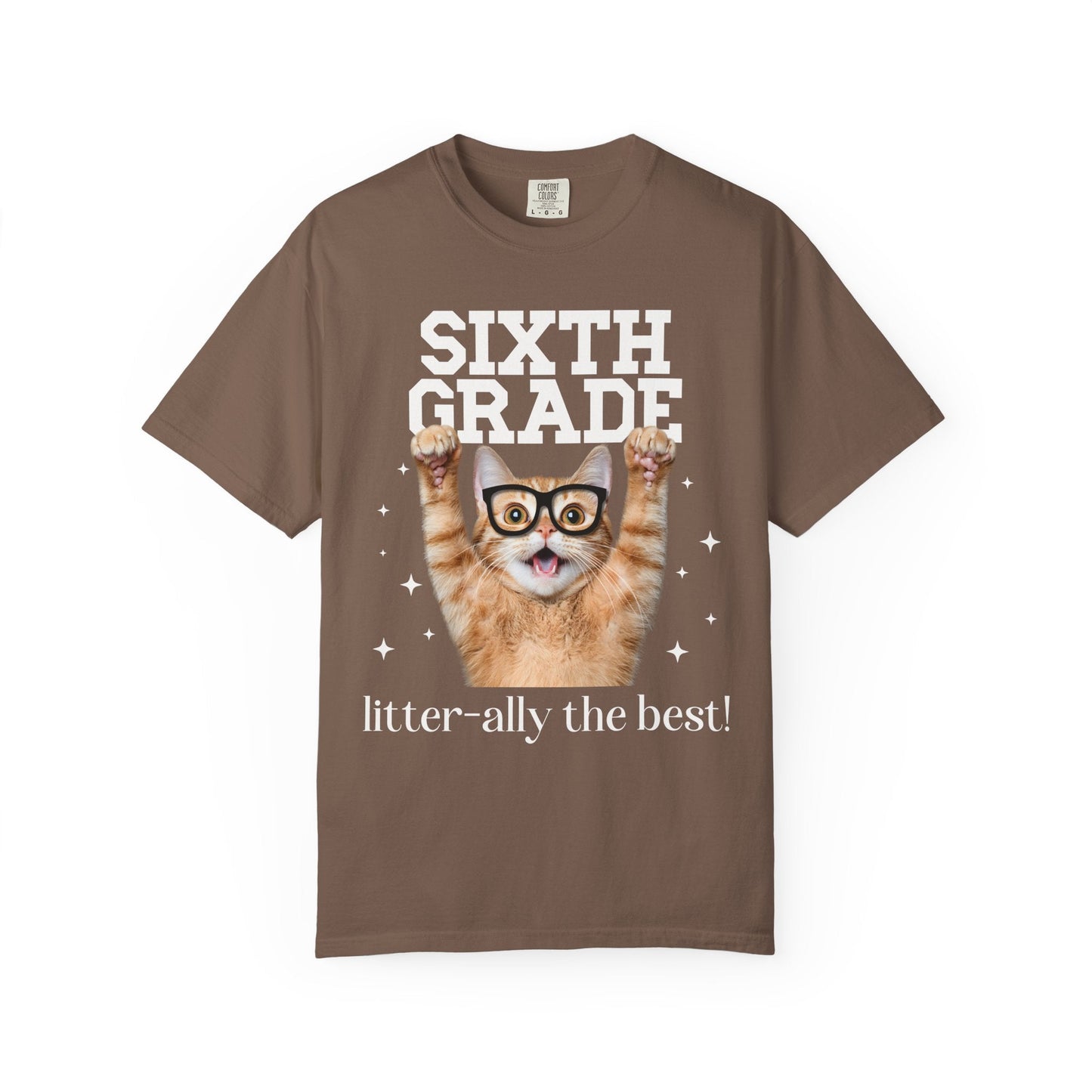 Sixth Grade Teacher Cat Tee
