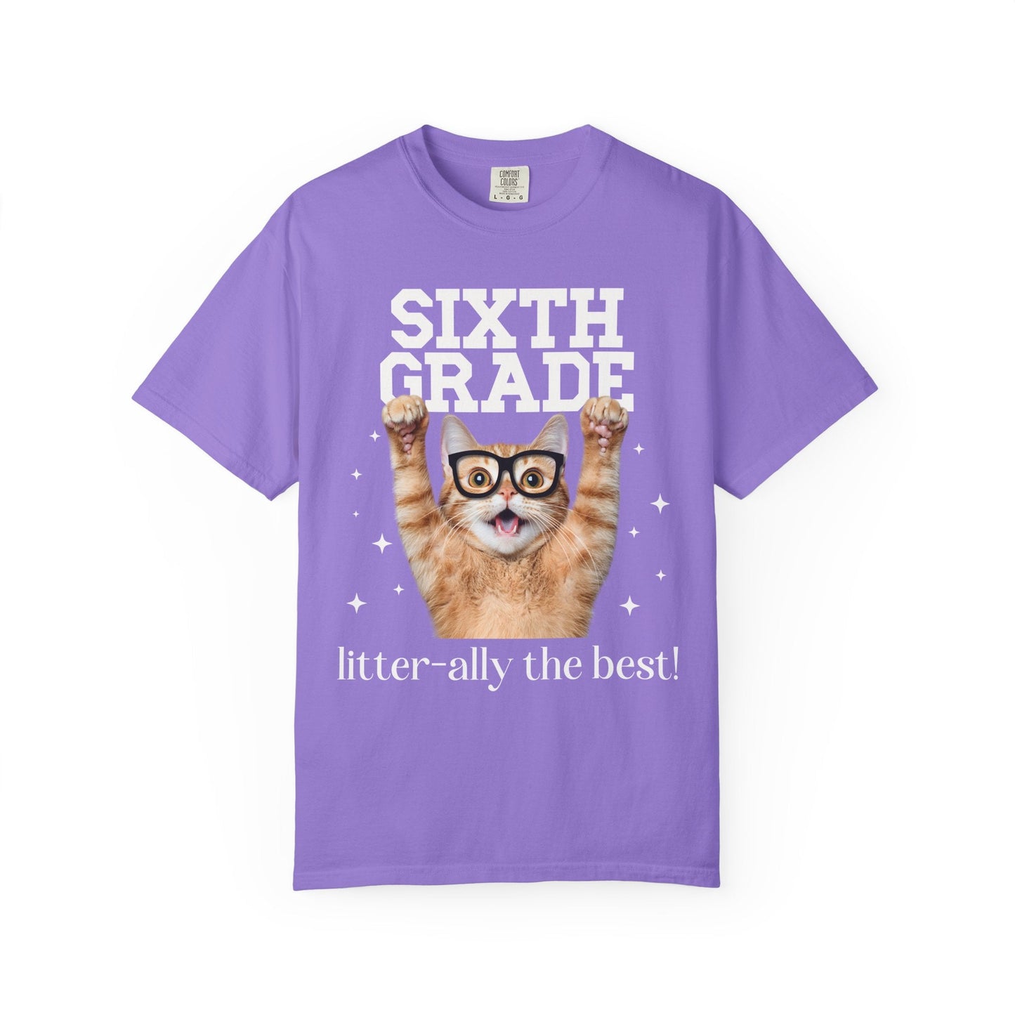 Sixth Grade Teacher Cat Tee