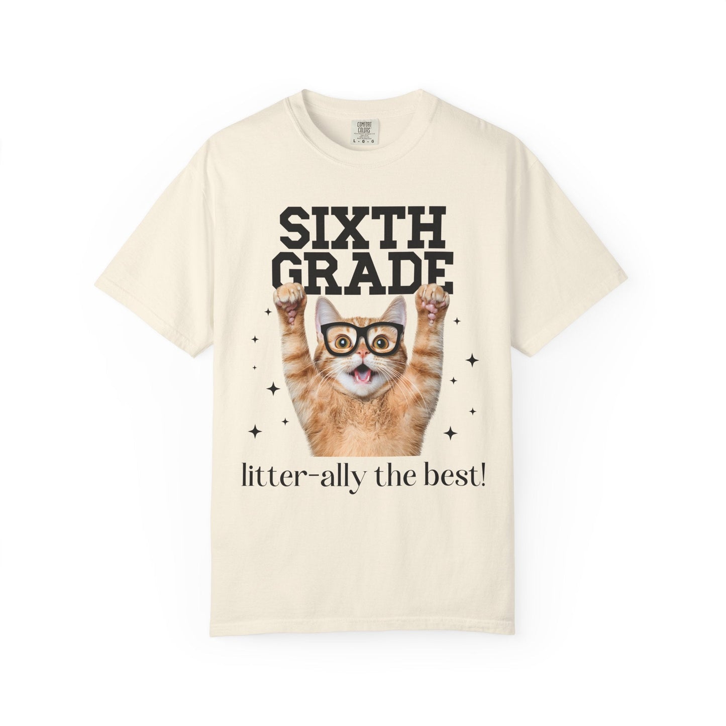 Sixth Grade Teacher Cat Tee