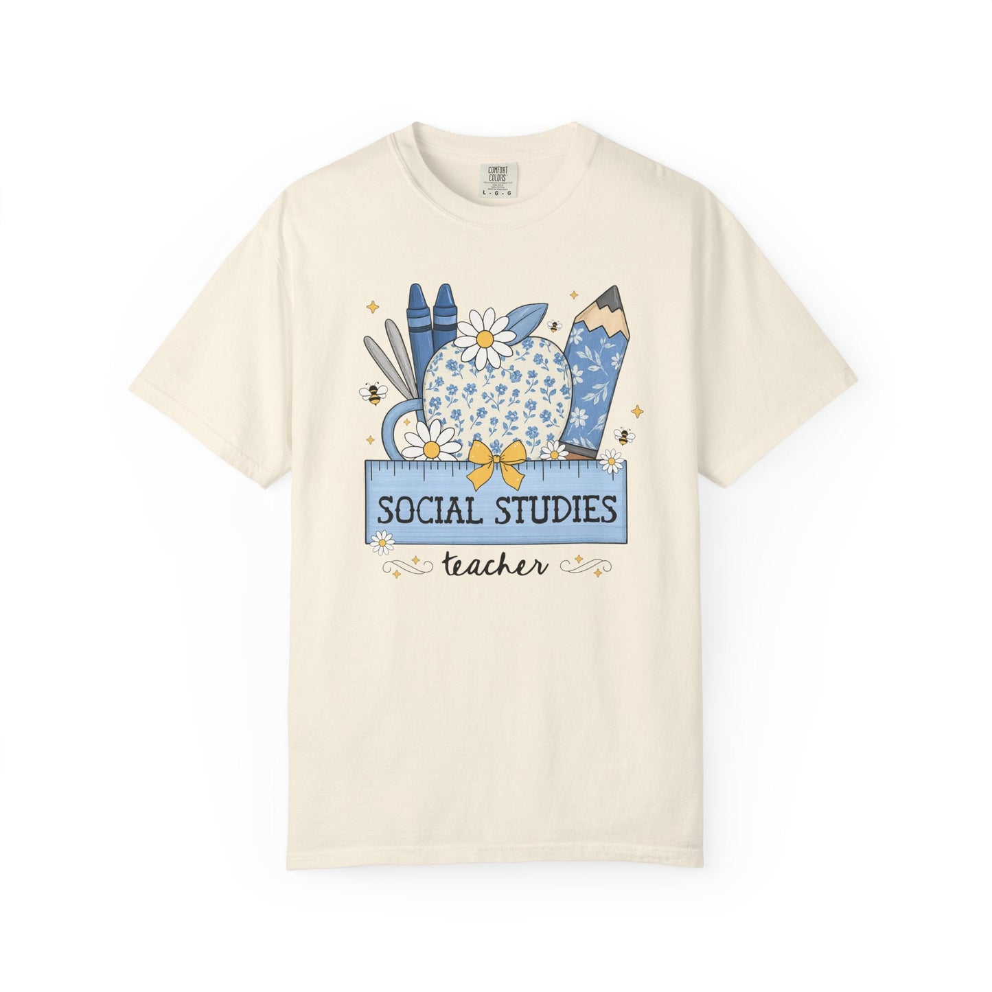 Social Studies Teacher Flower Tee Shirt