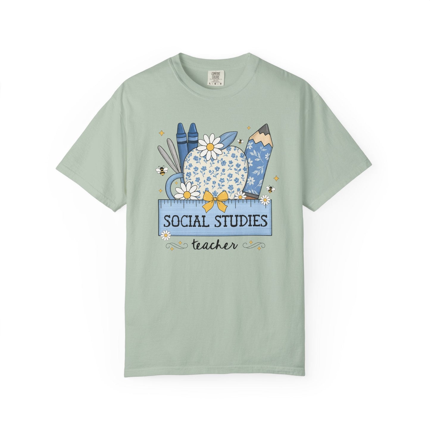 Social Studies Teacher Flower Tee Shirt