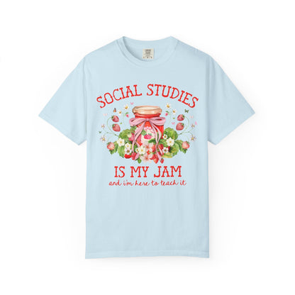 Social Studies Strawberry Teacher Tee Shirt