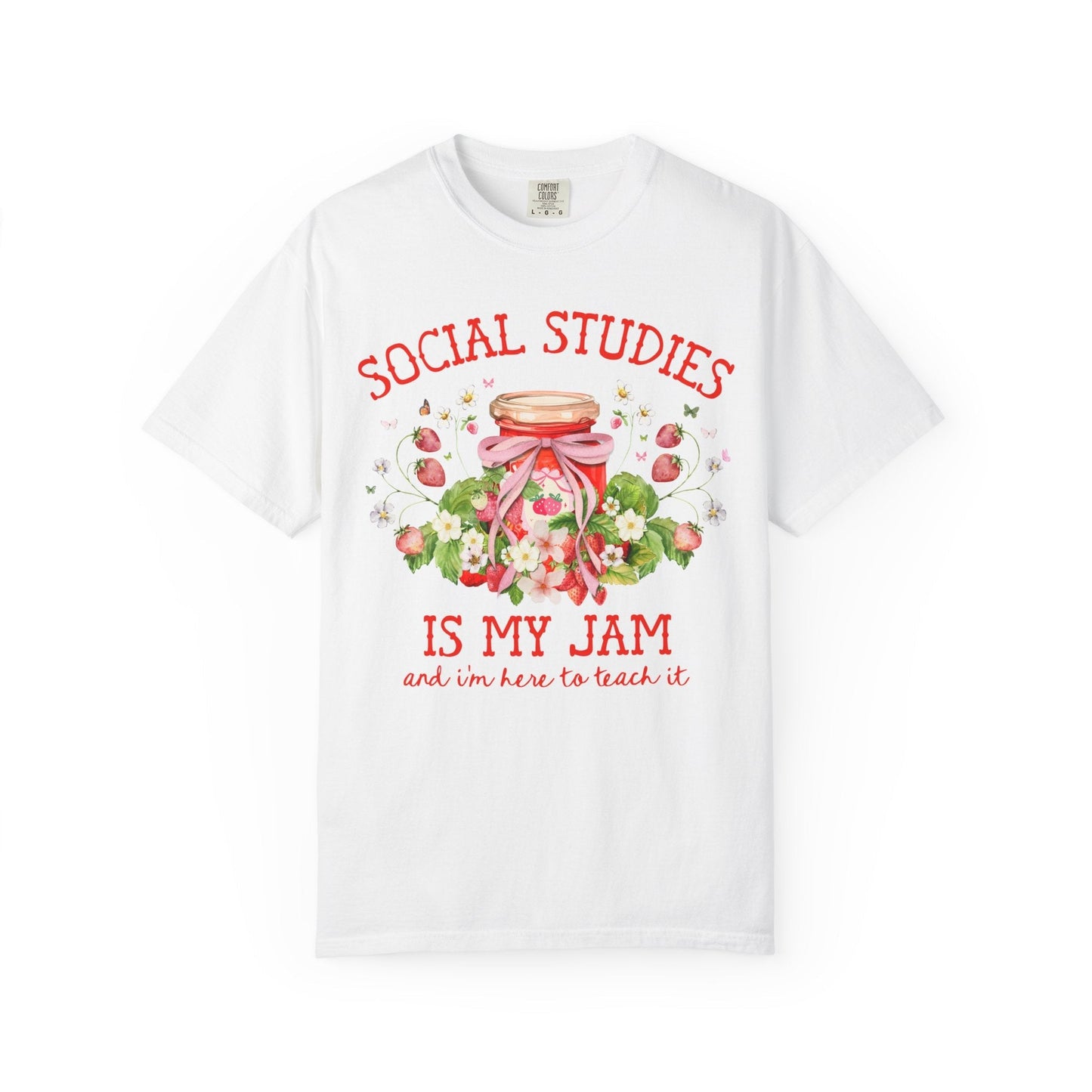 Social Studies Strawberry Teacher Tee Shirt