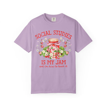 Social Studies Strawberry Teacher Tee Shirt