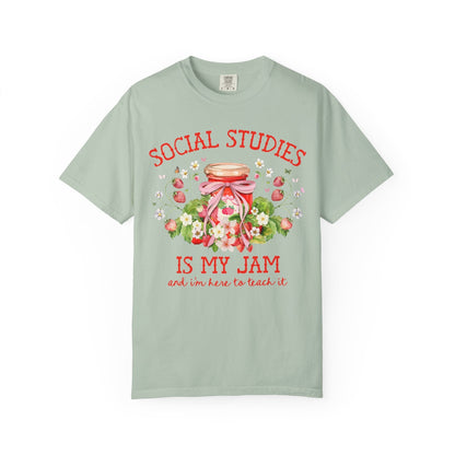 Social Studies Strawberry Teacher Tee Shirt