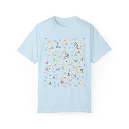 Soft Girl Style T-Shirt for Newly Engaged Bride