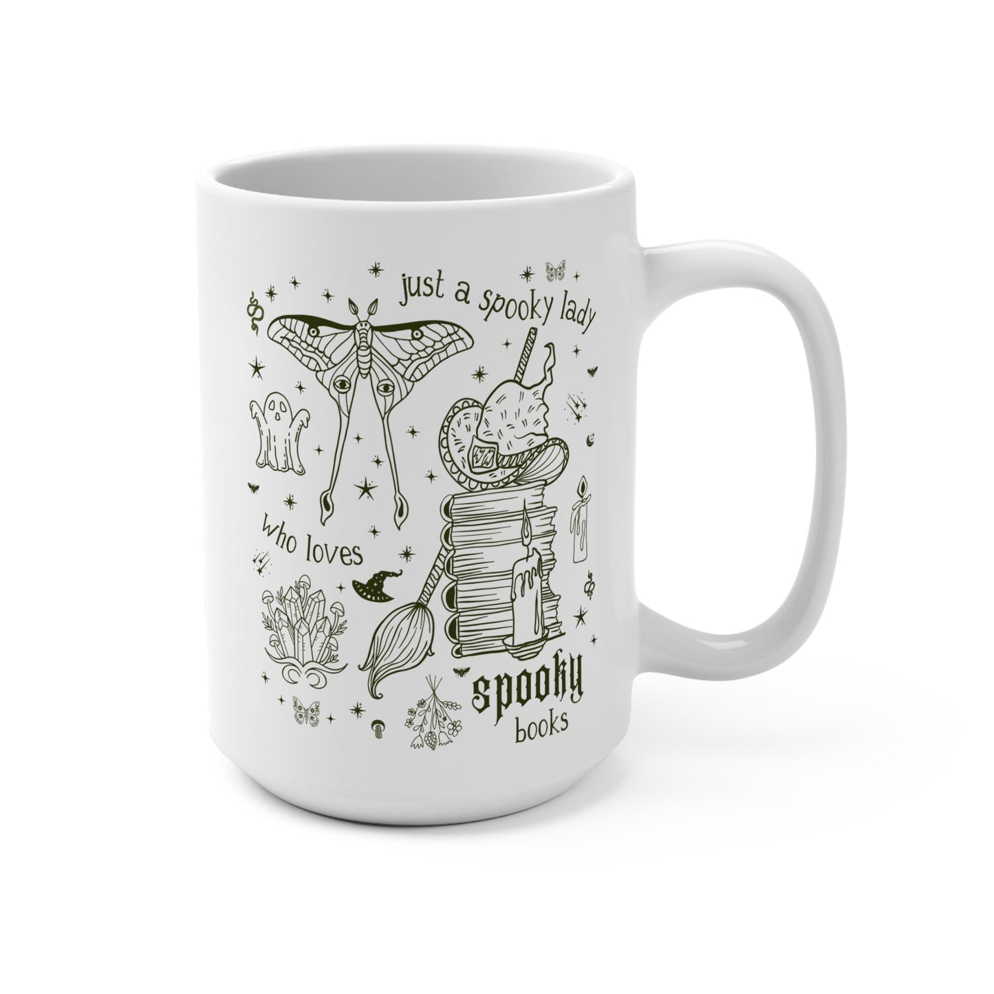 Spooky Girl + Books Mug