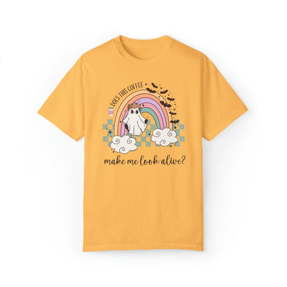 Spooky Coffee Lover Shirt: Does This Coffee Make Me Look Alive?