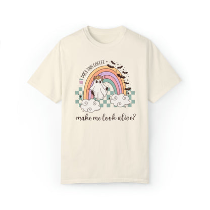 Spooky Coffee Lover Shirt: Does This Coffee Make Me Look Alive?