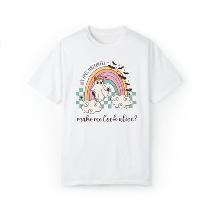 Spooky Coffee Lover Shirt: Does This Coffee Make Me Look Alive?