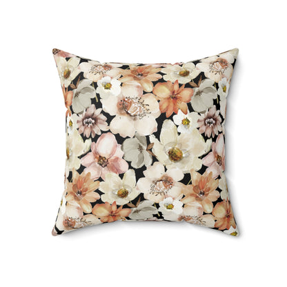 Spooky Halloween Cat Pillow for Fall with Kittens and Flowers: Creep It Real