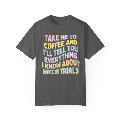 Spooky History Tee: Coffee and Witches